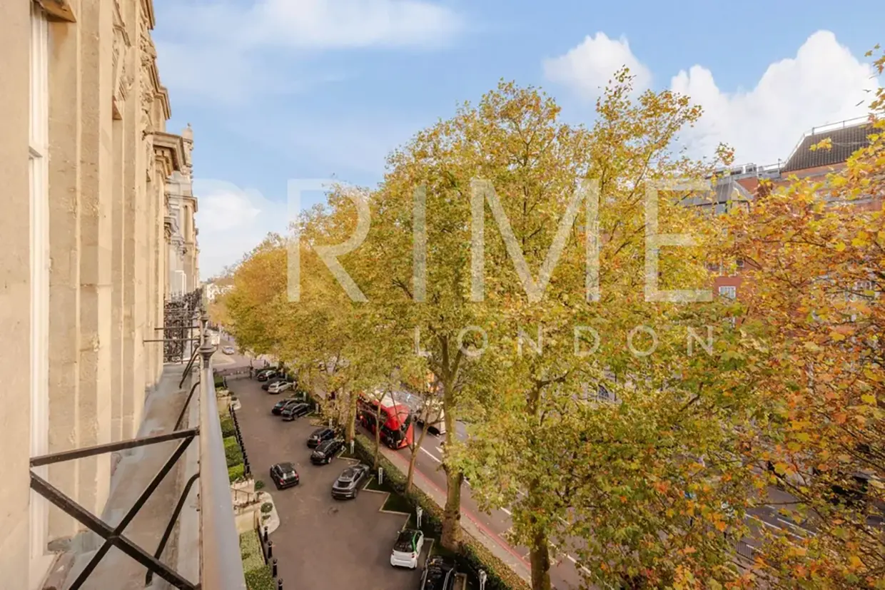 Valcón del piso de la Harley House de Londres que fue propiedad de Mick Jagger