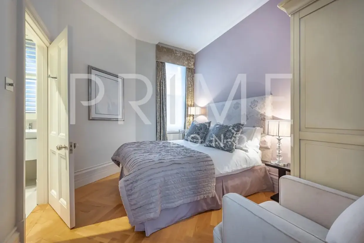 Dormitorio del piso de la Harley House de Londres que fue propiedad de Mick Jagger