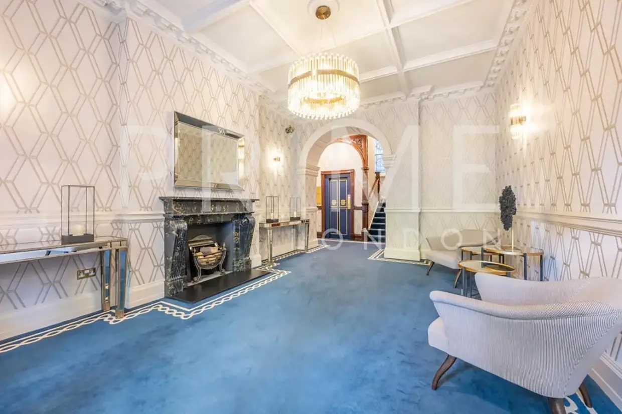 Salón del piso de la Harley House de Londres que fue propiedad de Mick Jagger