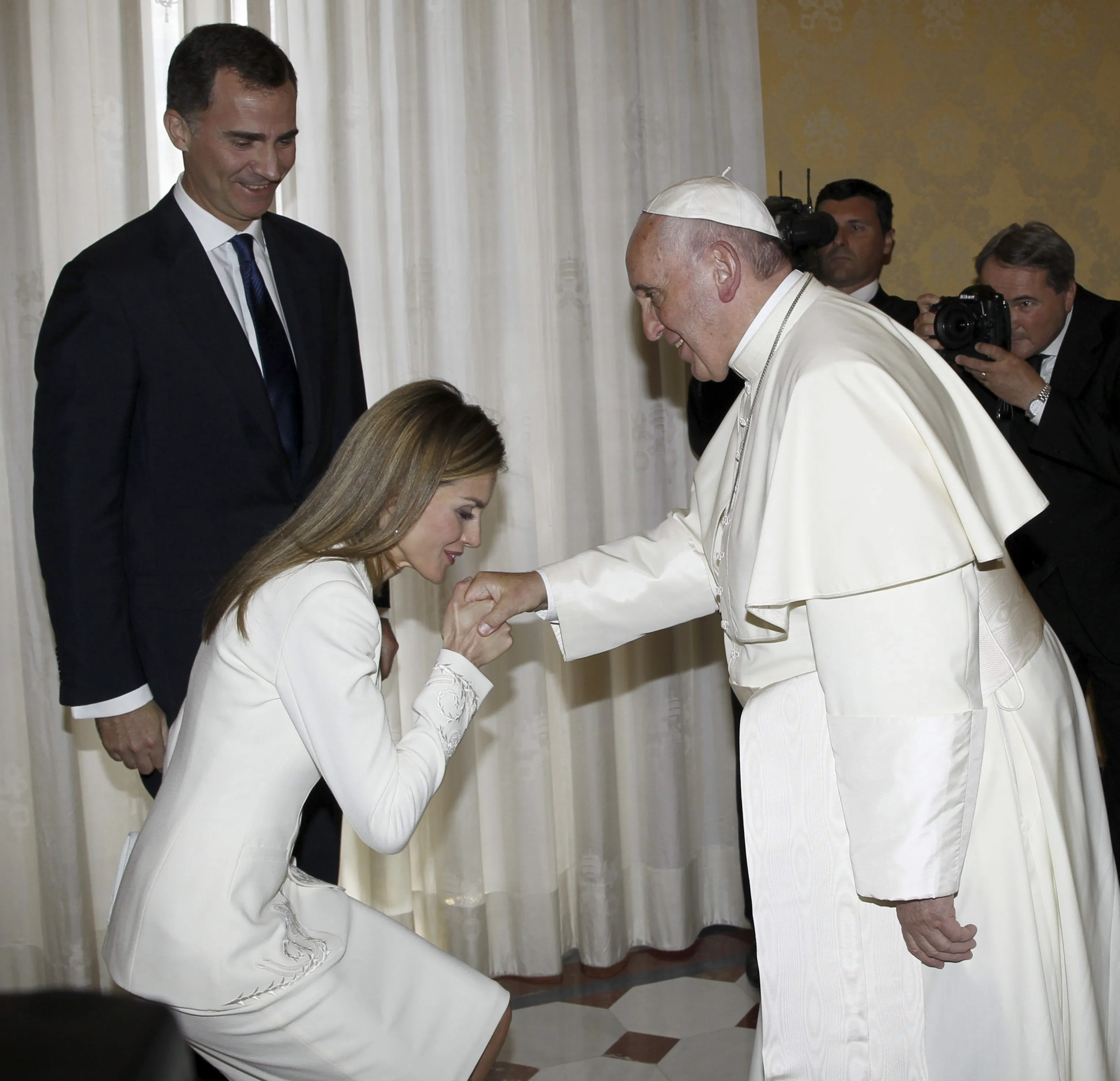 Felipe y Letizia con el papa Francisco.
