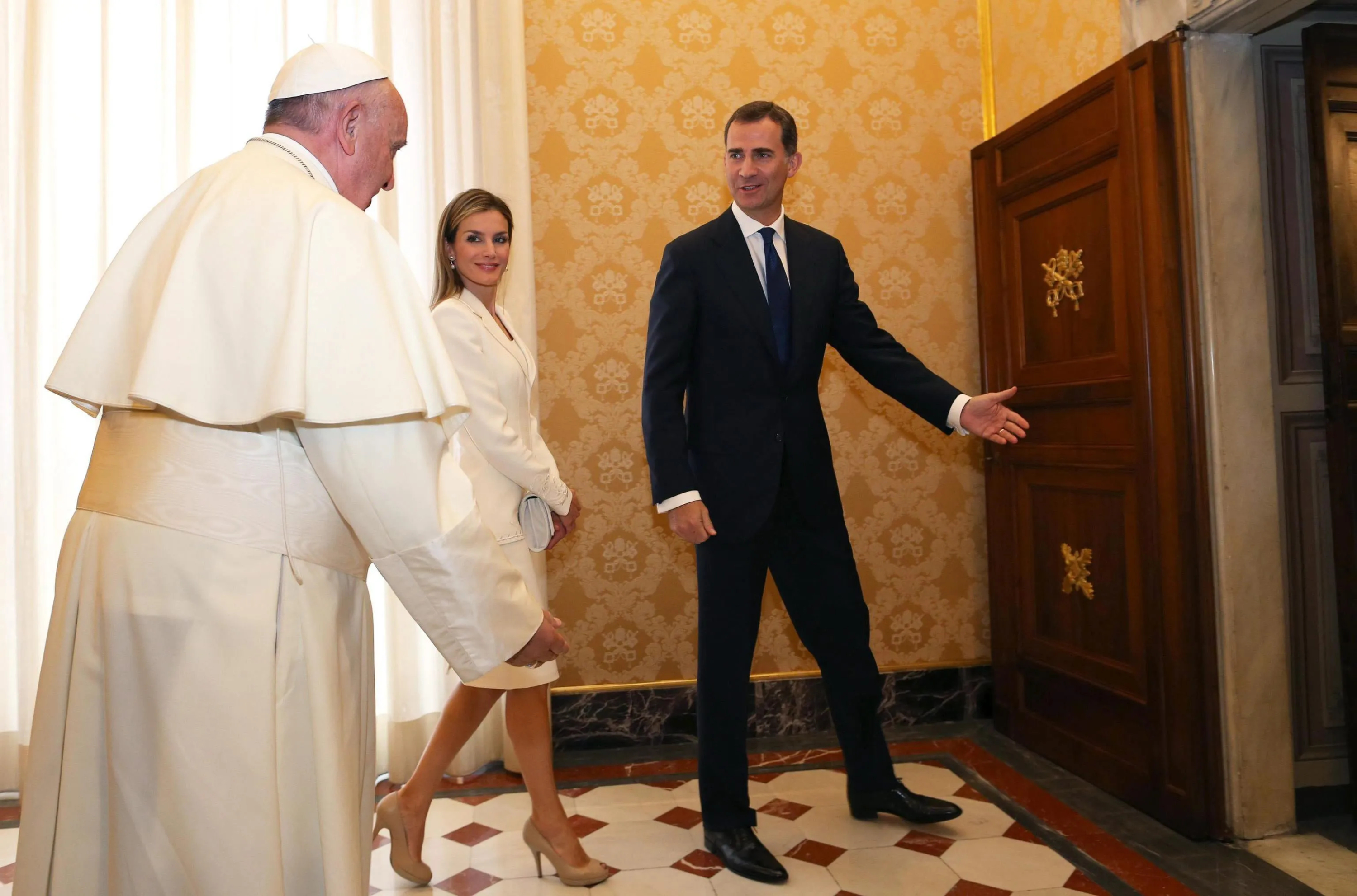 Felipe y Letizia con el papa Francisco.