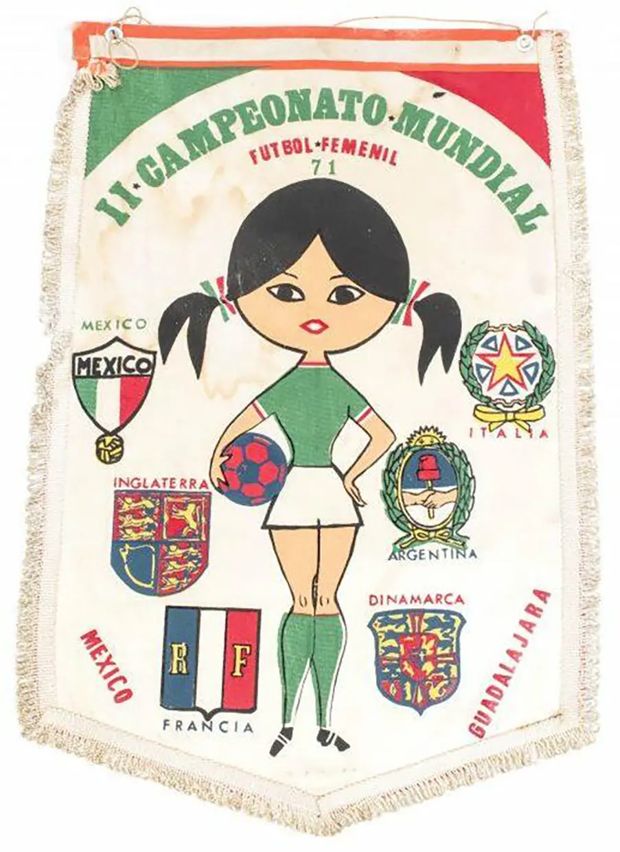 Banderín del mundial femenino de México de 1971
