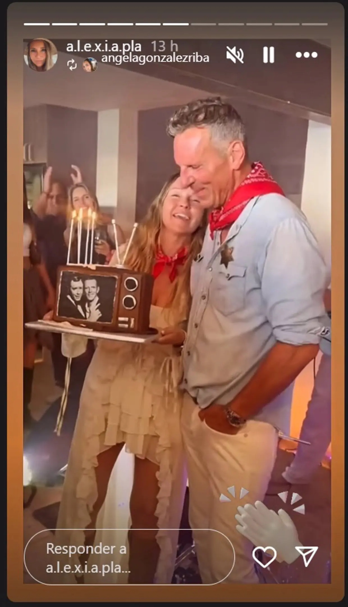 Joaquin Prat durante su fiesta de 50 años