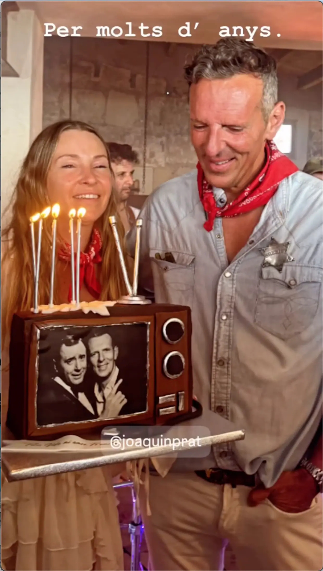Joaquin Prat durante su fiesta de 50 años