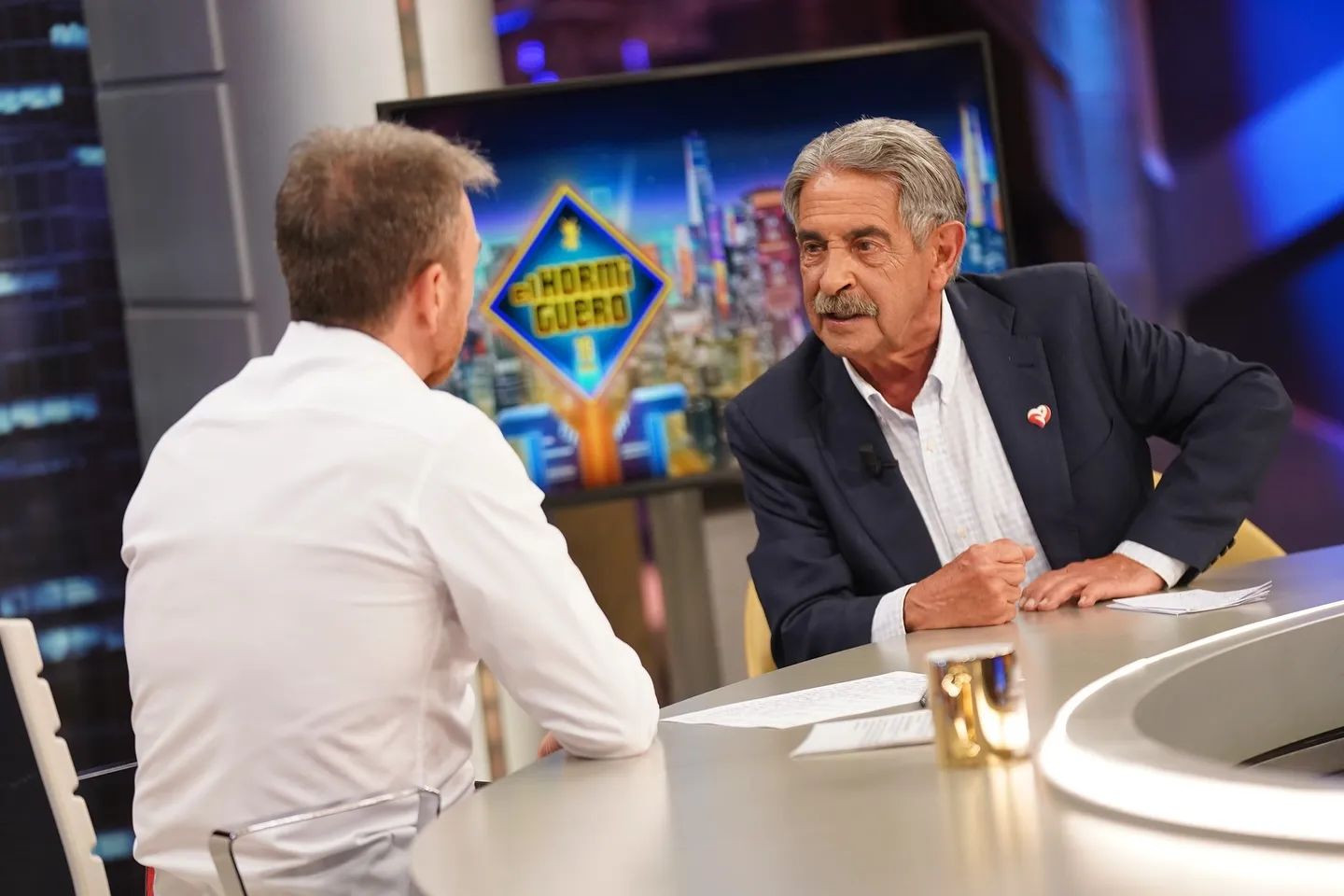 Miguel Ángel Revilla con Pablo Motos en 'El Hormiguero'.