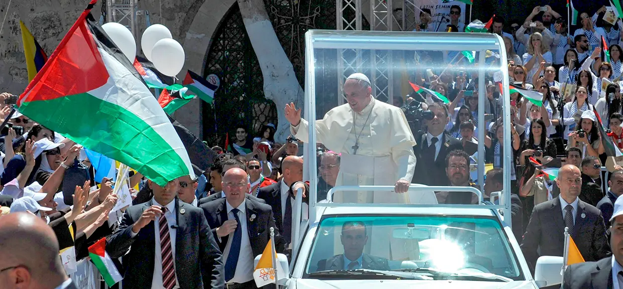 El Papa durante su visita a Tierra Santa en 2014.