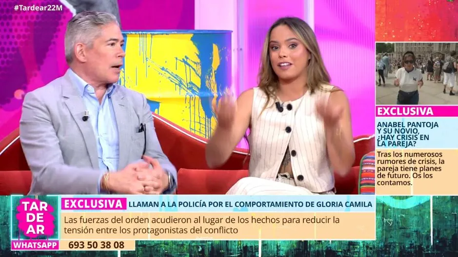 Gloria Camila hablando en 'TardeAR' del incidente con su perro.