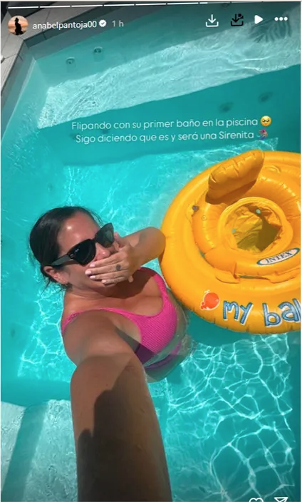 Anabel Pantoja cuenta como ha sido el primer baño en el mar de su hija Alma