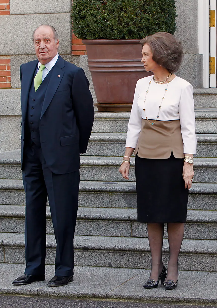 Juan Carlos y Sofía en un momento tenso.