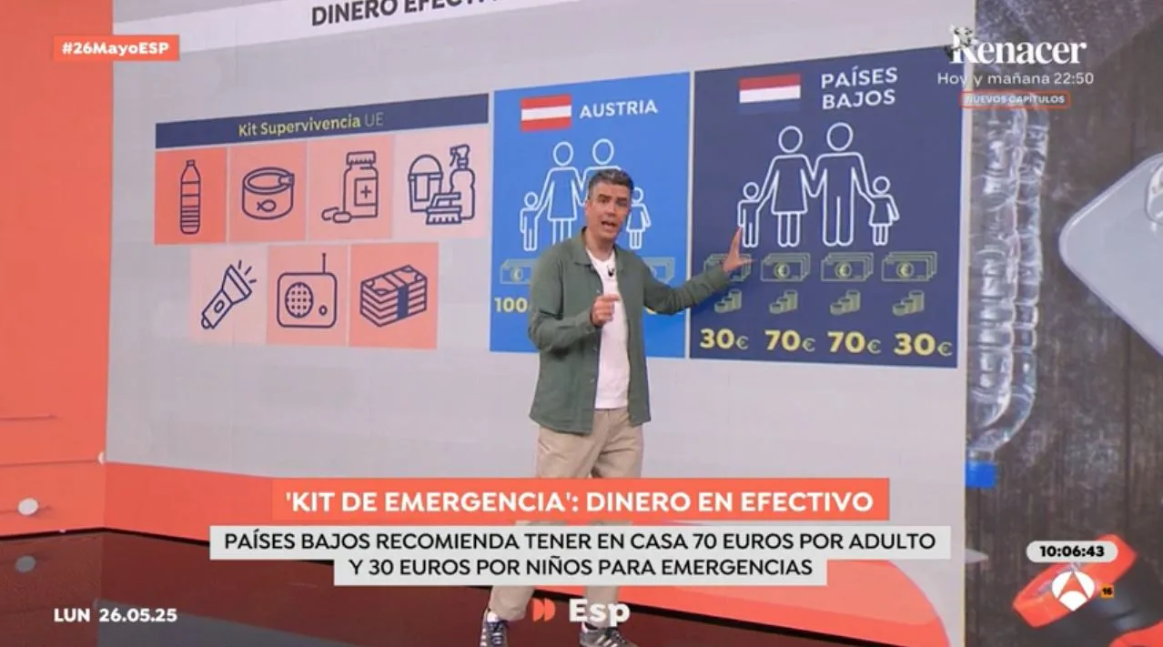 En 'Espejo público' hablan de las recomendaciones de dinero en efectivo tras el apagón.