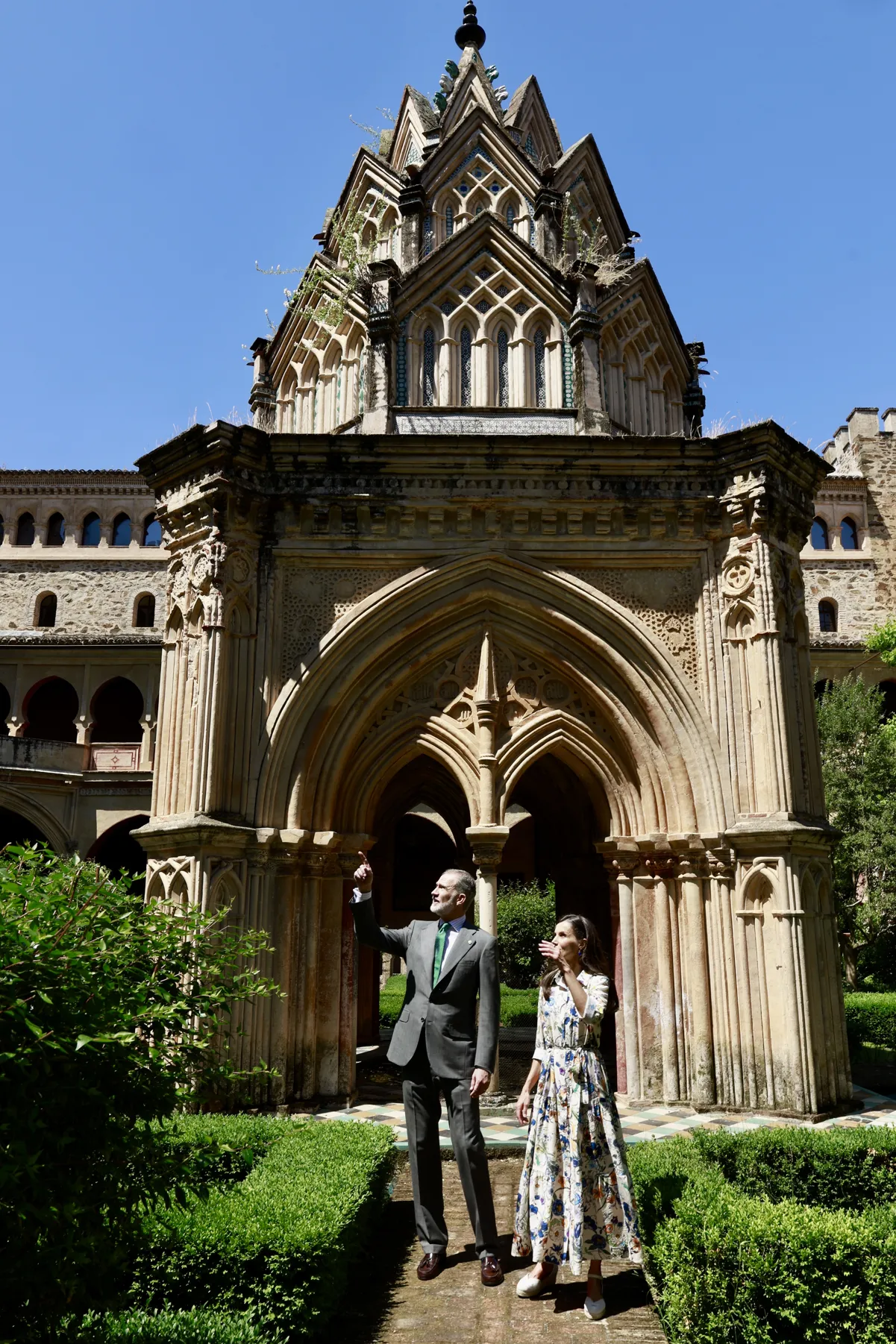 Felipe y Letizia en Guadalupe (Cáceres).