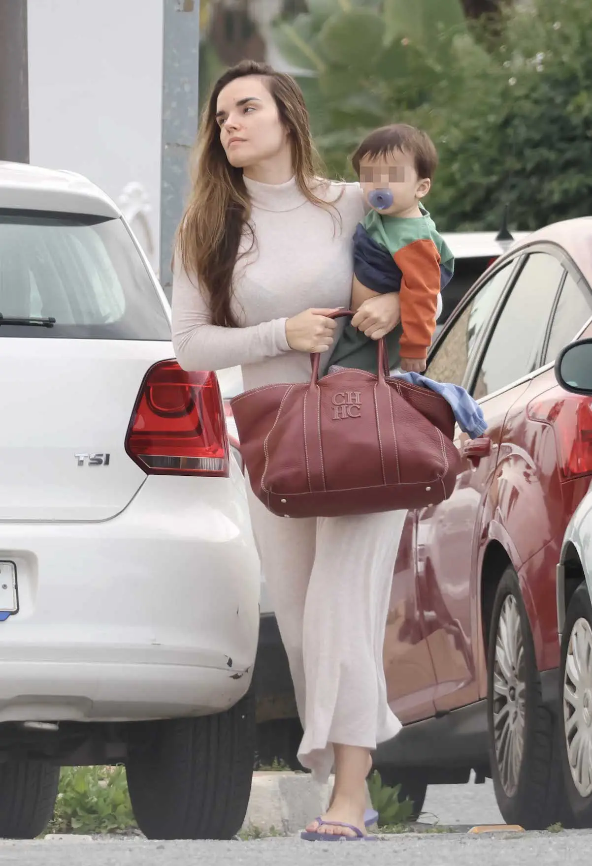 Melody con su hijo