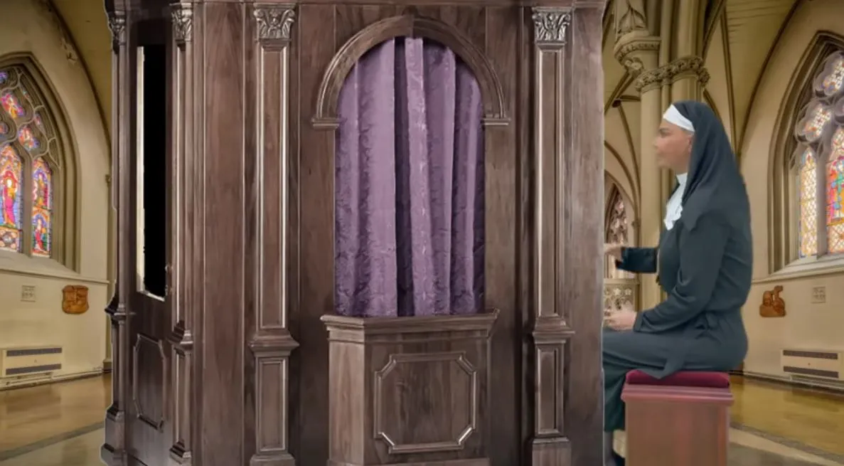 Leticia Sabater, una monja en el vídeo de 'Yo yo soy esa mujer'.