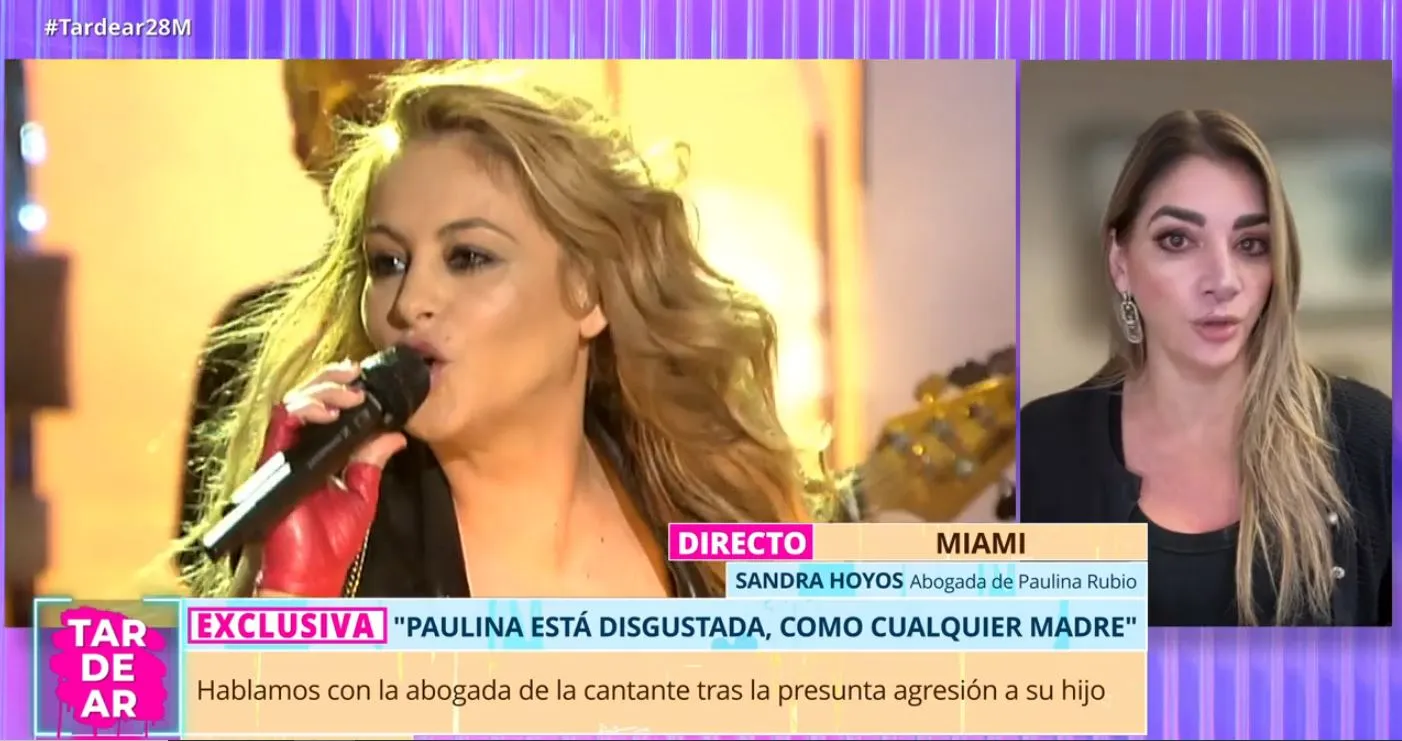 La abogada de Paulina Rubio habla en 'TardeAR'.