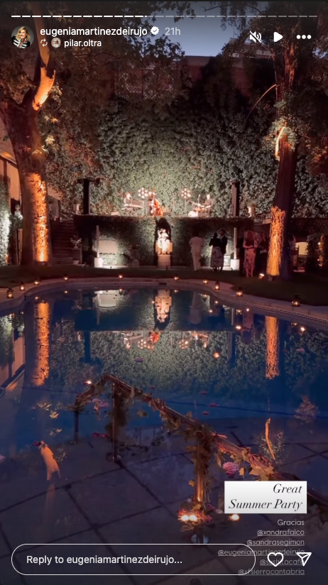 Eugenia Martínez de Irujo enseña su rincón favorito del Palacio de Liria: una espectacular piscina