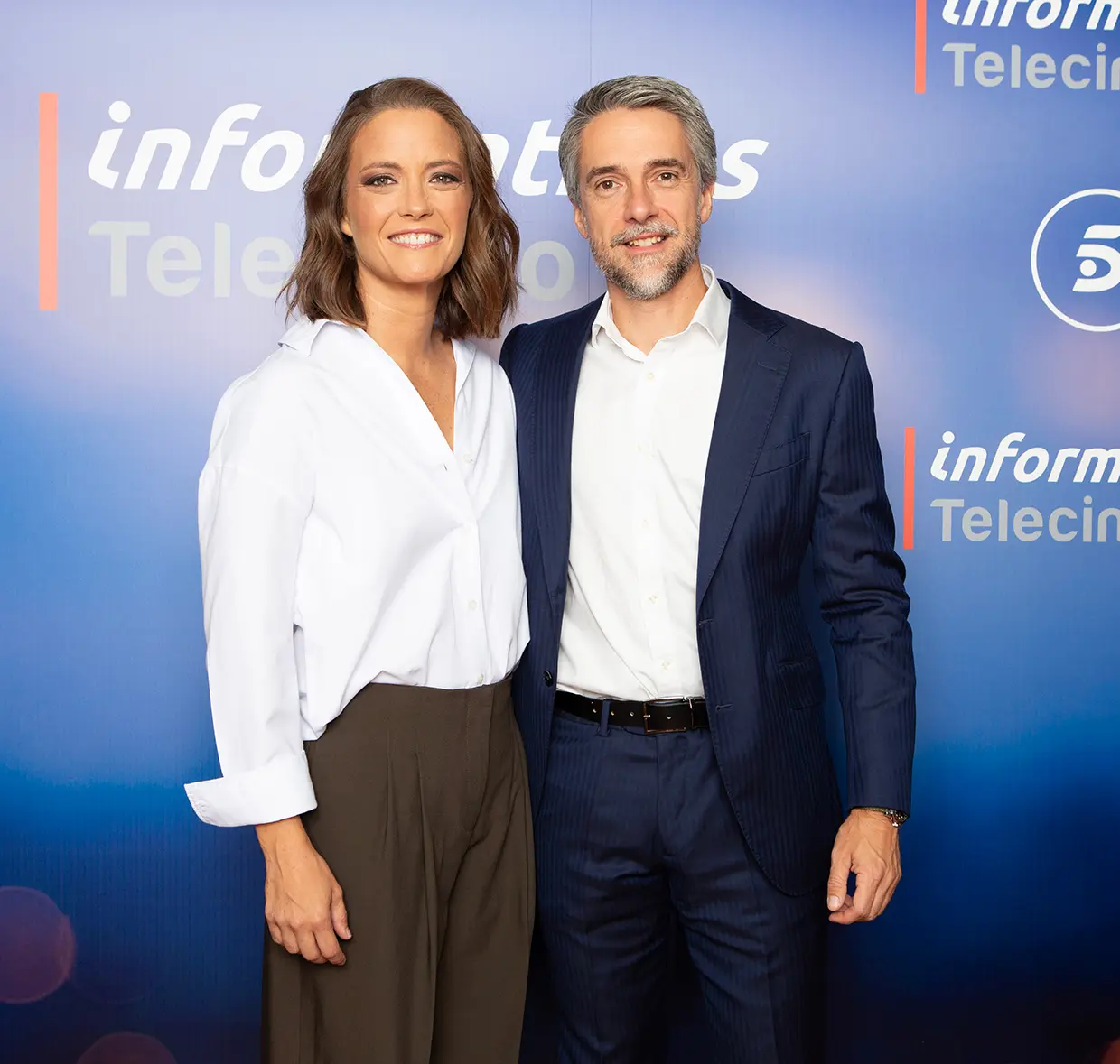 Carlos Franganillo y María Casado, presentadores de Informativos Telecinco