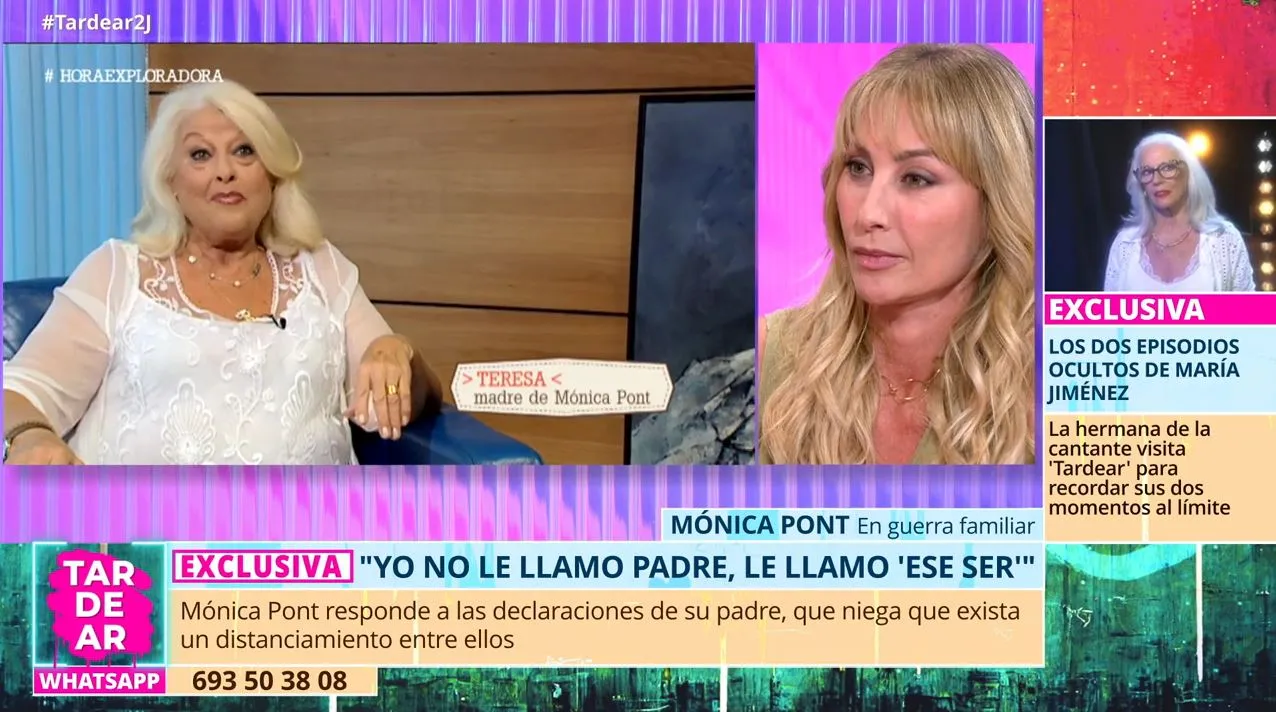 Mónica Pont habla de sus padres en 'TardeAR'.