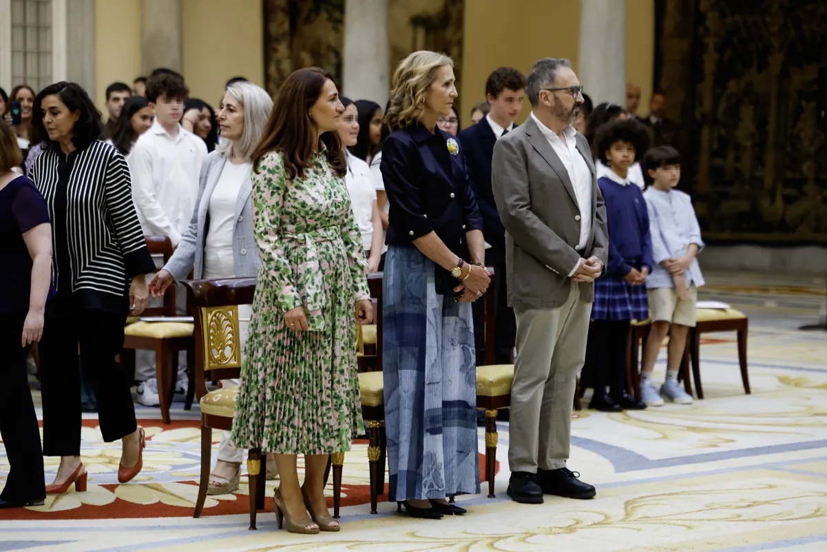 La infanta Elena en los premios de dibujo de Patrimonio Nacional.