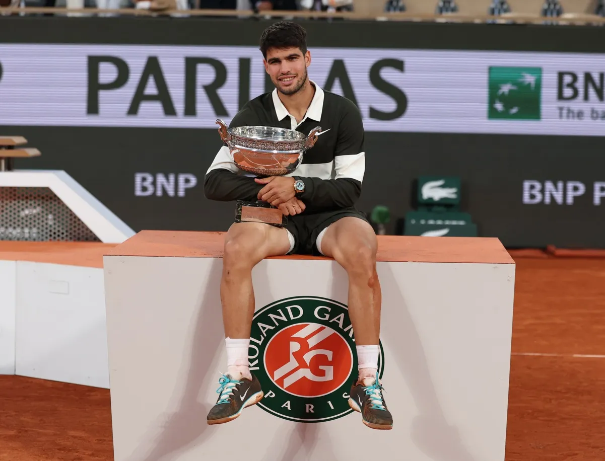 Carlos Alcaraz tras ganar el Roland Garros.