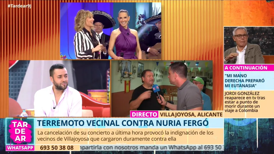 TardeAR repasa la polémica del concierto cancelado de Nuria Fergó en Villajoyosa