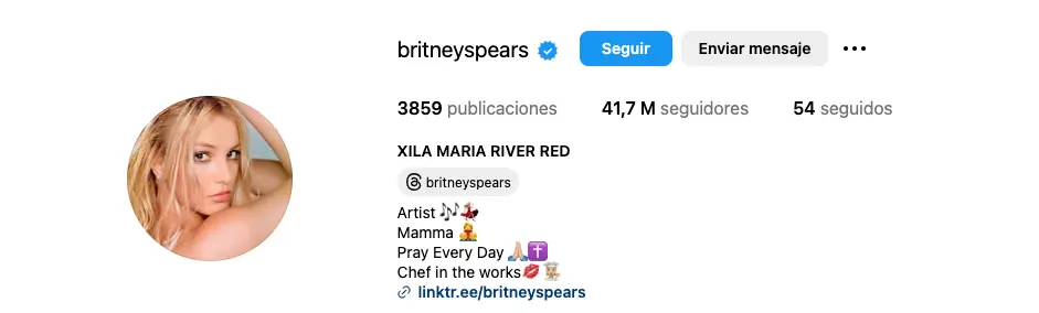 britney spears instagram cambio de nombre