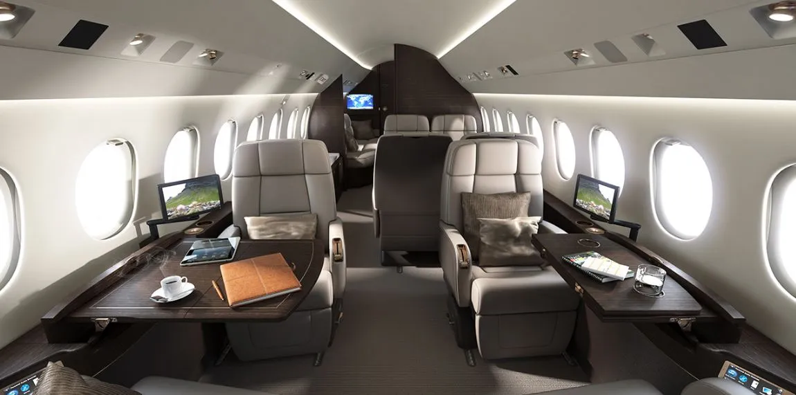 Falcon 900: los aviones que usa la Familia Real. Foto: Globaljet.