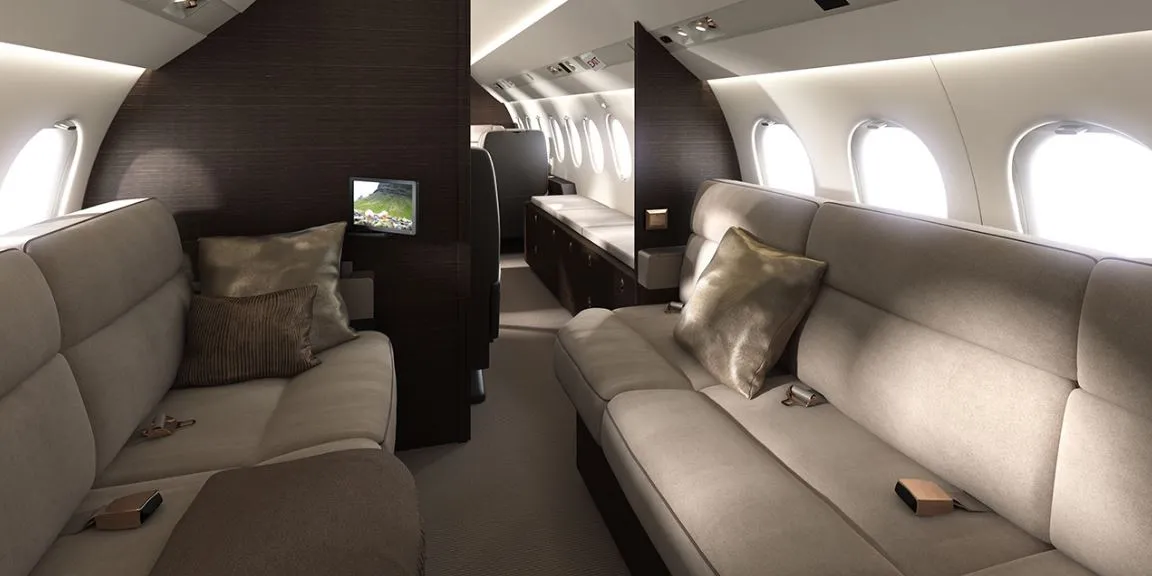 Falcon 900: los aviones que usa la Familia Real. Foto: Globaljet.