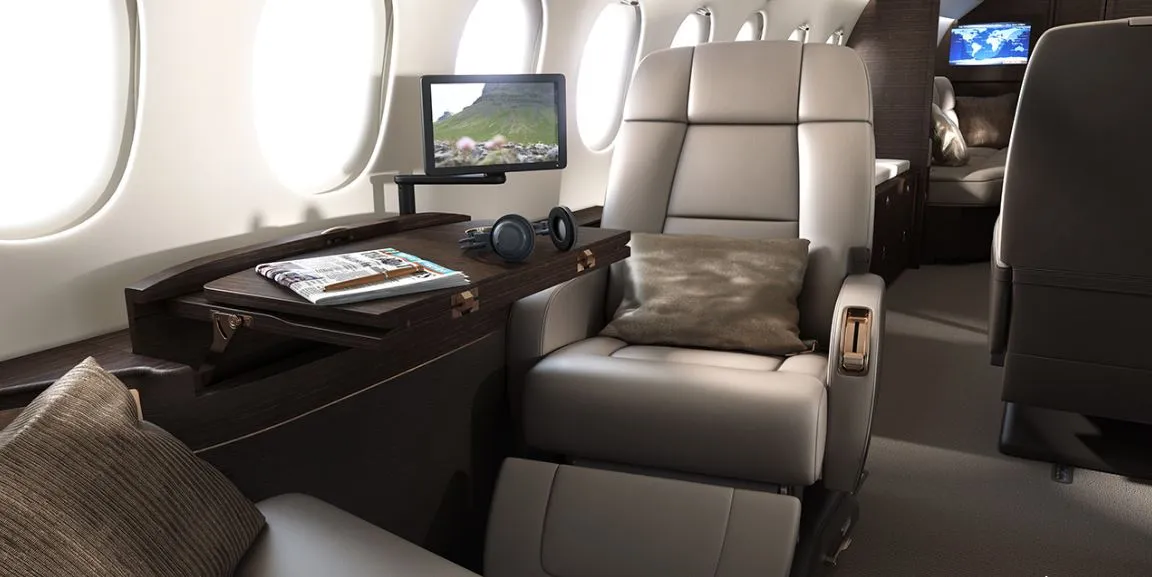 Falcon 900: los aviones que usa la Familia Real. Foto: Globaljet.