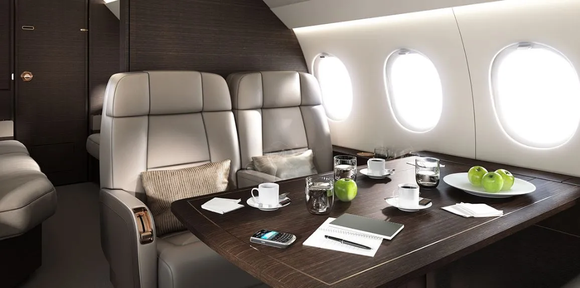 Falcon 900: los aviones que usa la Familia Real. Foto: Globaljet.