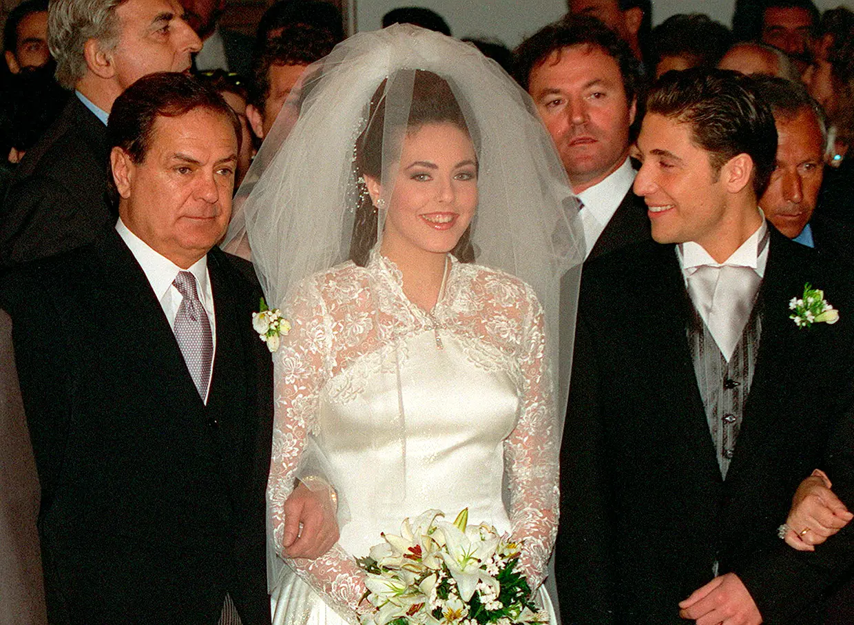 Rocío Carrasco y Antonio David en el día de su boda.