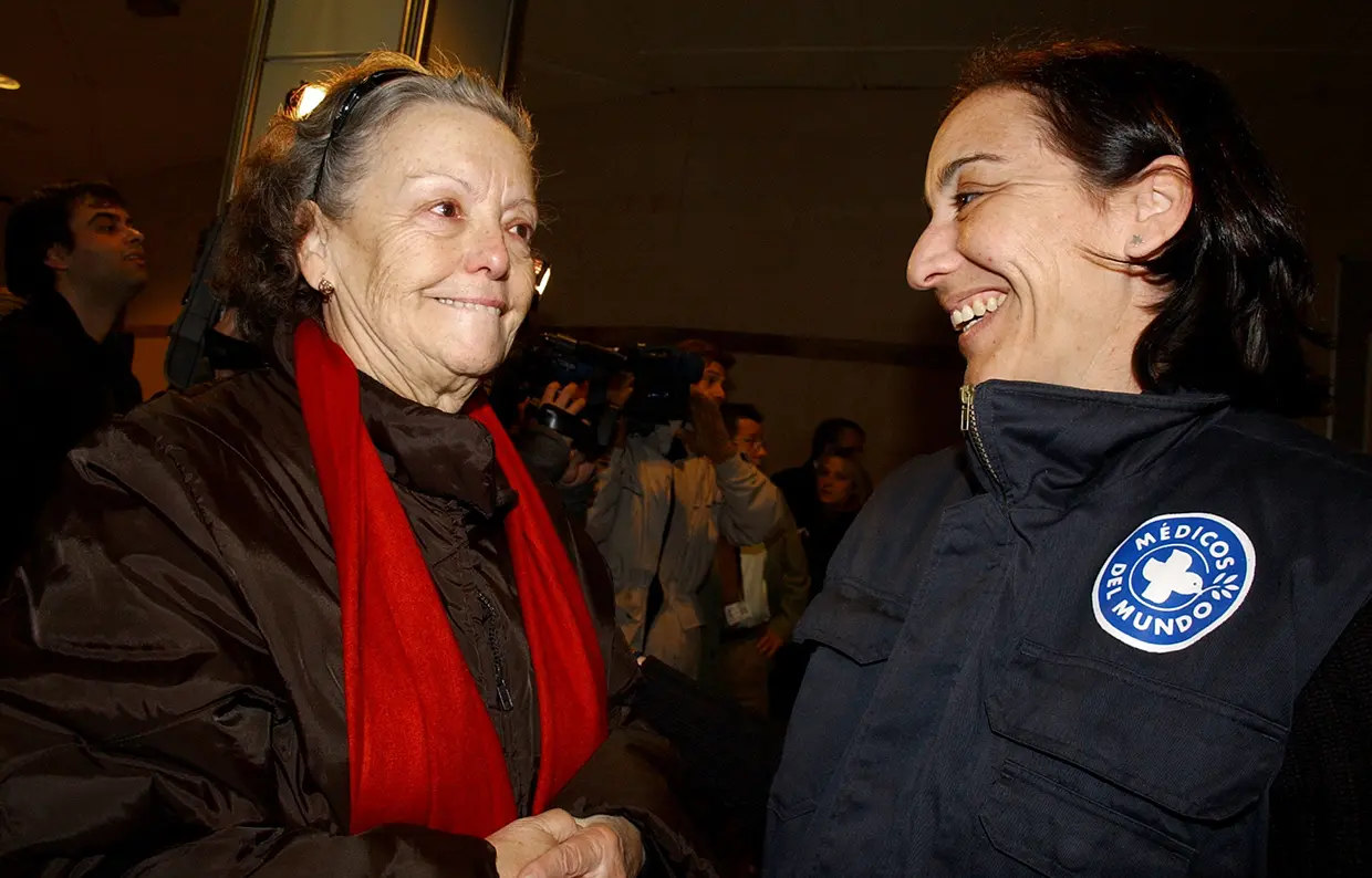 María Galiana con María Teresa, médica y una de sus cinco hijos.