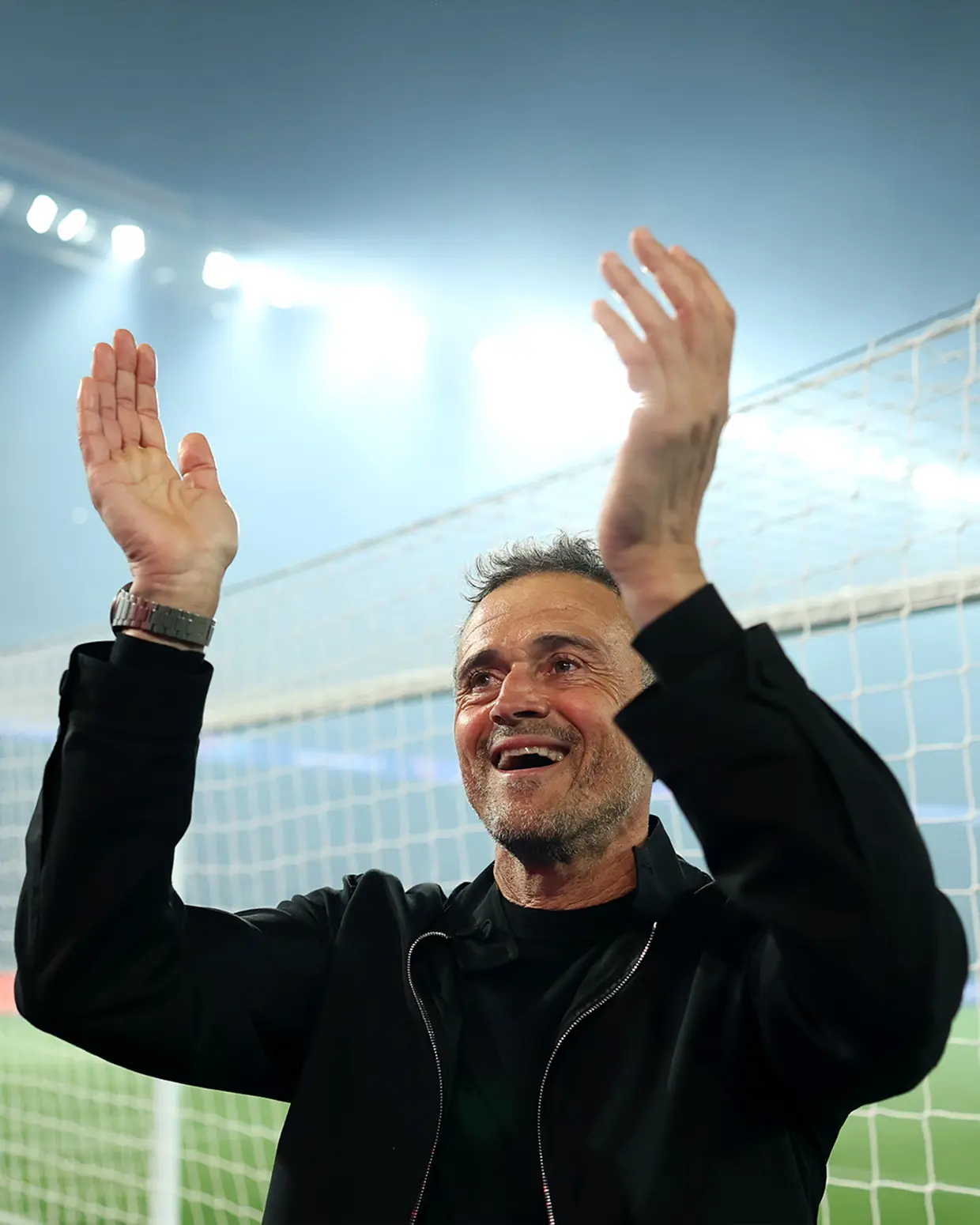 Luis Enrique celebrando contento