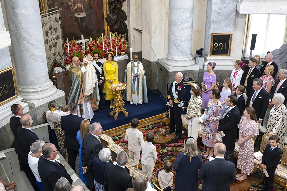 El bautizo de la princesa Inés de Suecia. Foto: Casa Real sueca (Kungahuset).