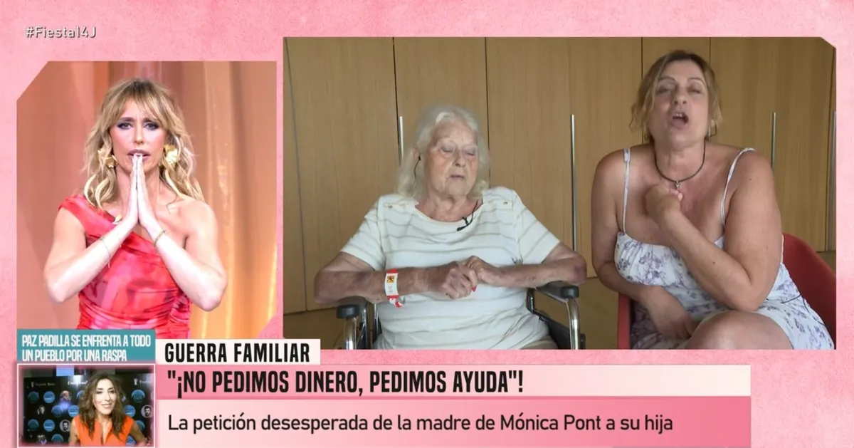 Emma García, la madre y la hermana, Eva, de Mónica Pont en 'Fiesta'
