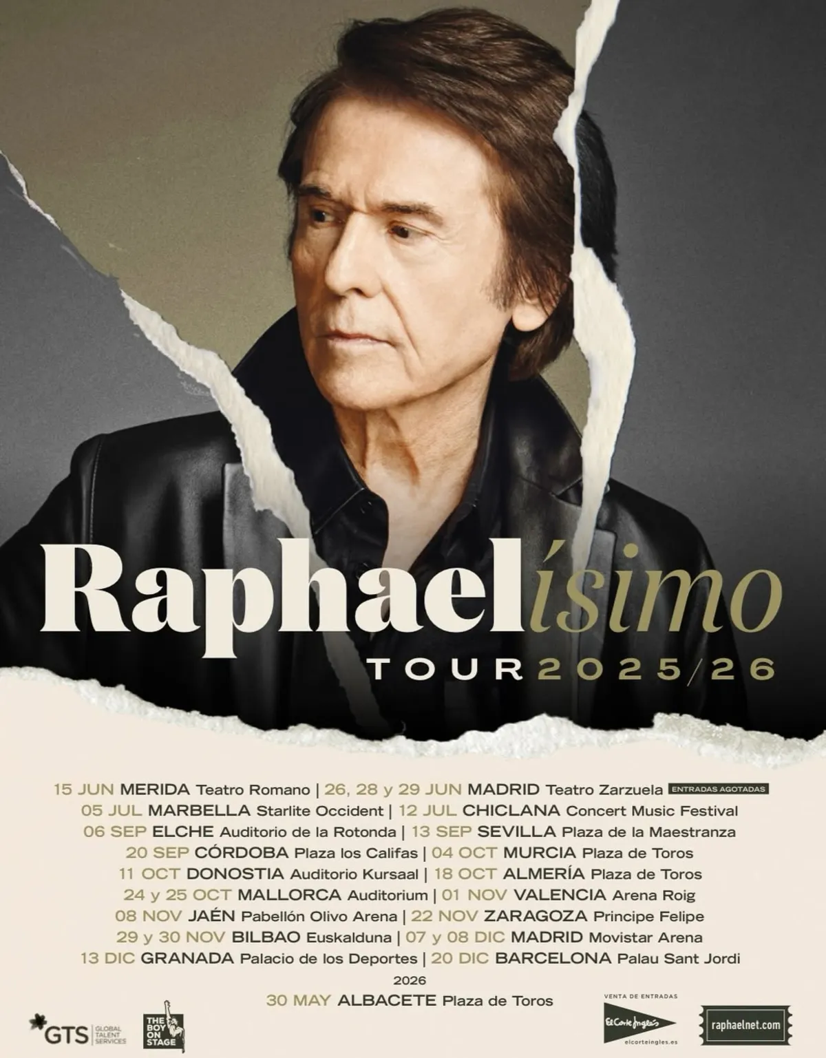 Cartel de la gira de Raphael