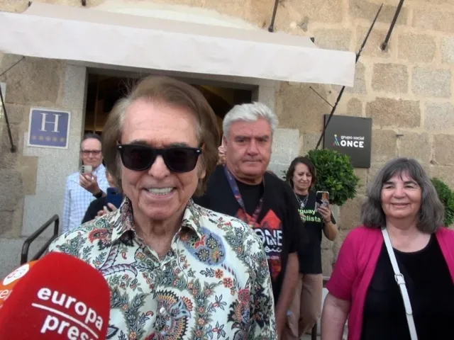 Raphael, en Mérida, antes de dar su concierto.