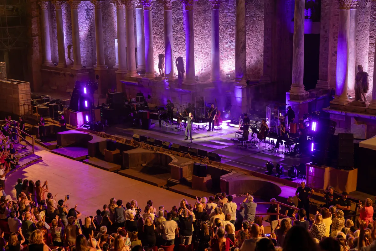 Raphael en su concierto de Mérida.