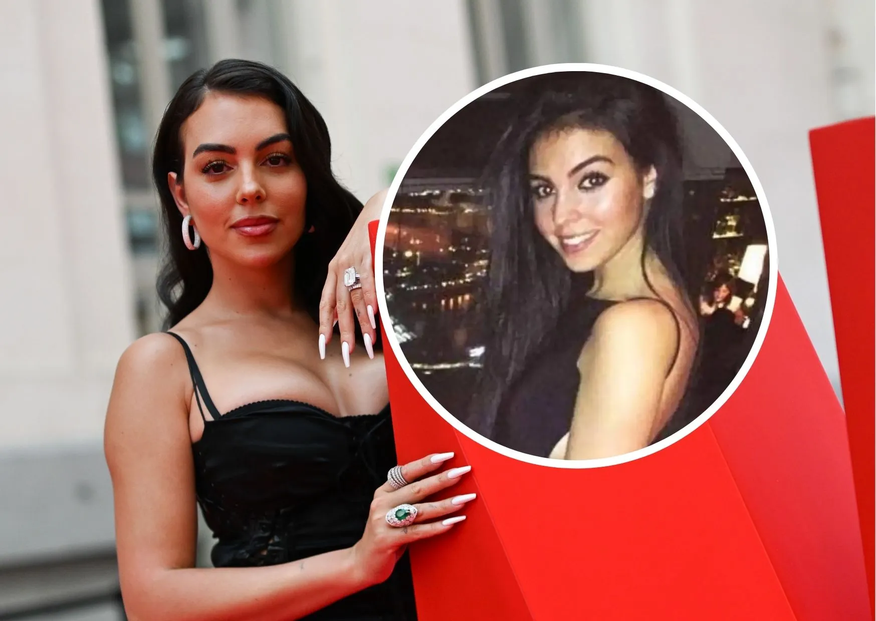 Georgina Rodríguez, antes y después.