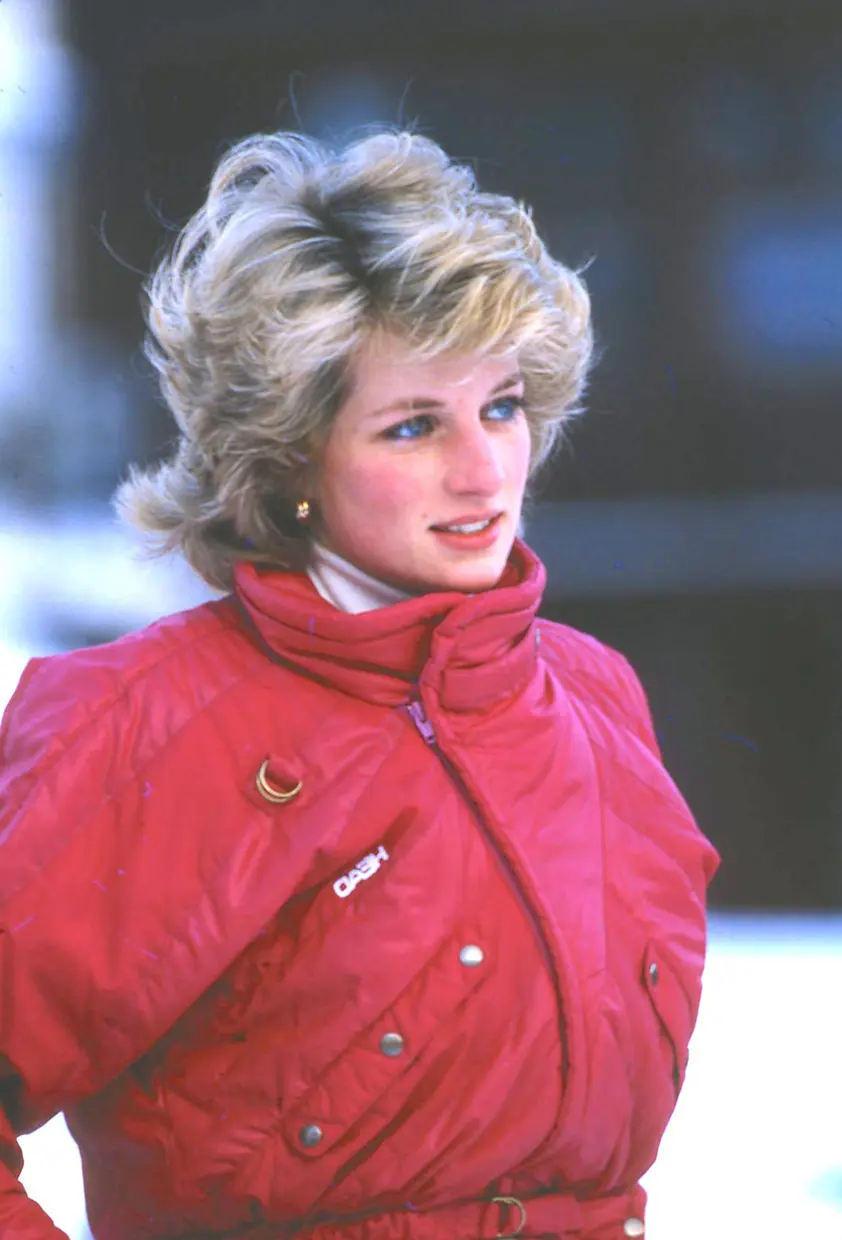 Lady Di con ropa de esquí.