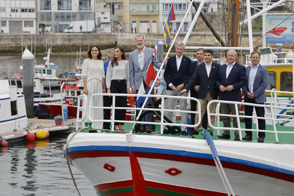 Felipe y Letizia en Burela (Lugo).