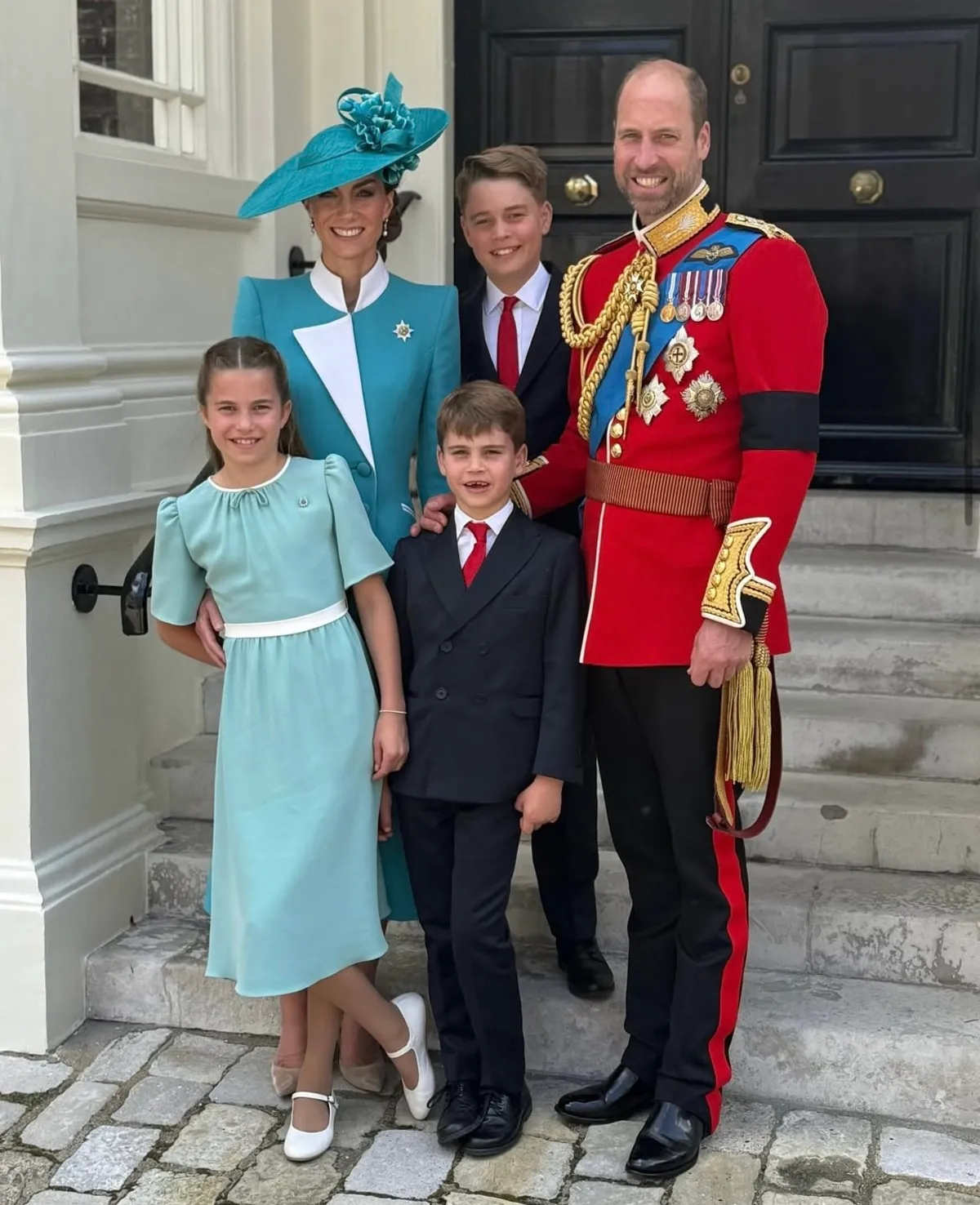 El Príncipe Guillermo con Kate Middleton y sus hijos