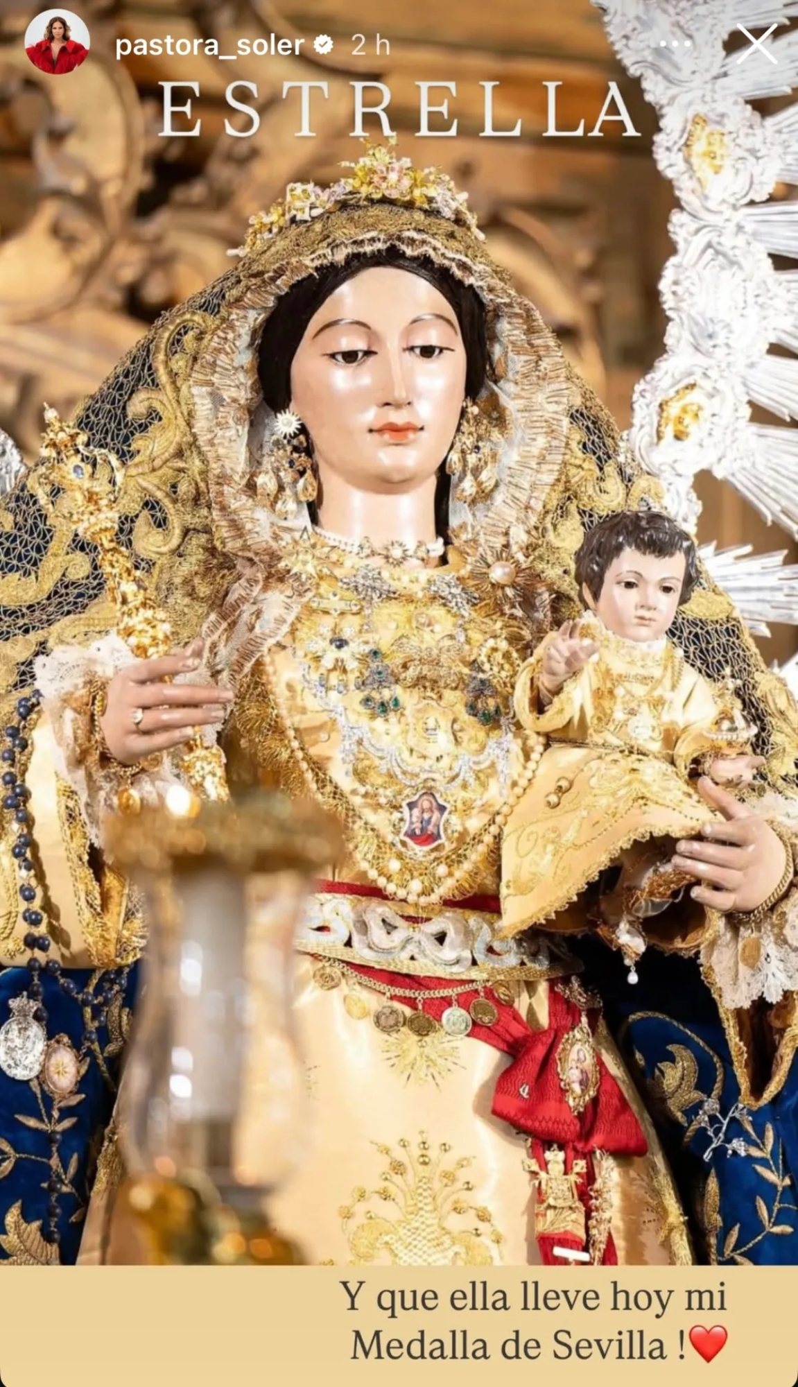Redes sociales de Pastora Soler