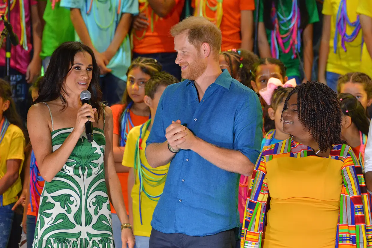 Meghan Markle con el príncipe Harry en Colombia.