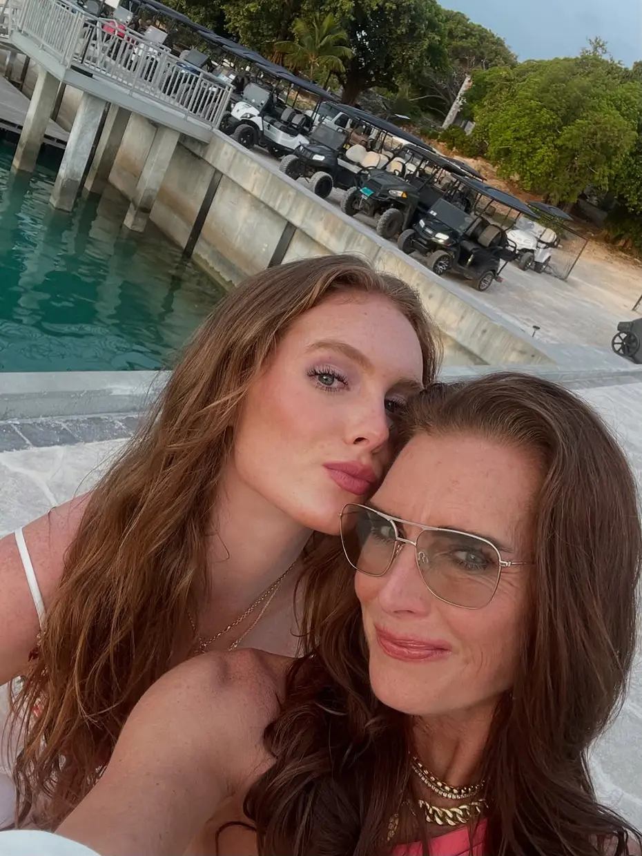 Brooke Shields con su hija.