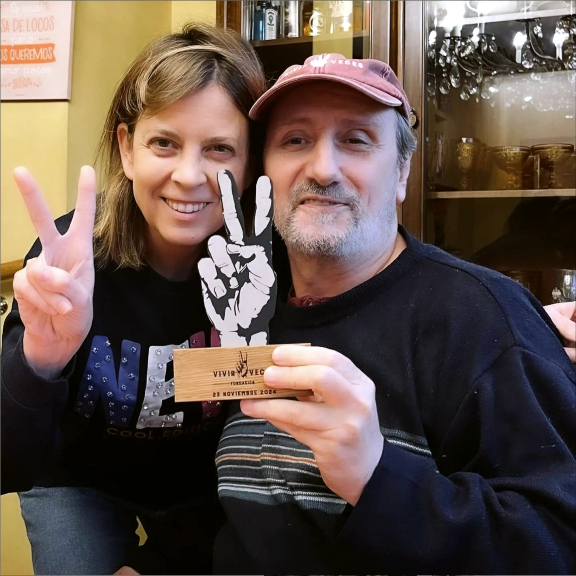José Luis Gil y su hija.