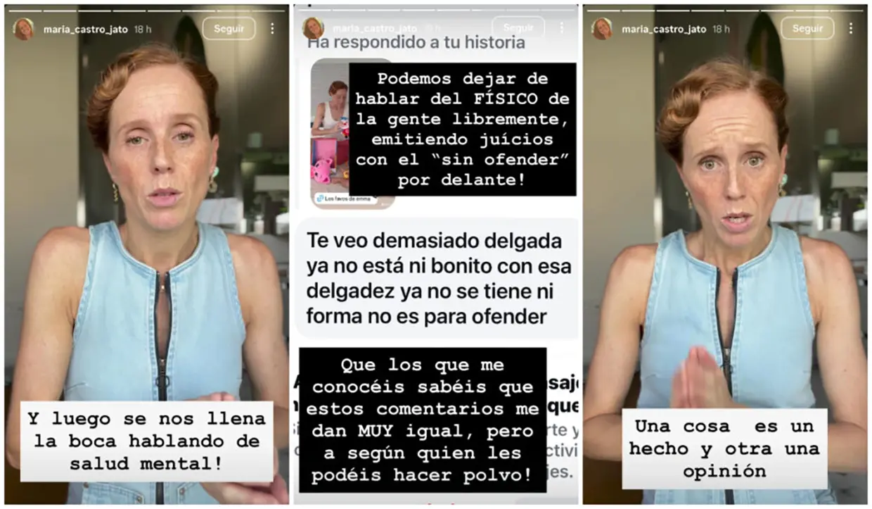 María Castro lanzando un mensaje a sus haters.
