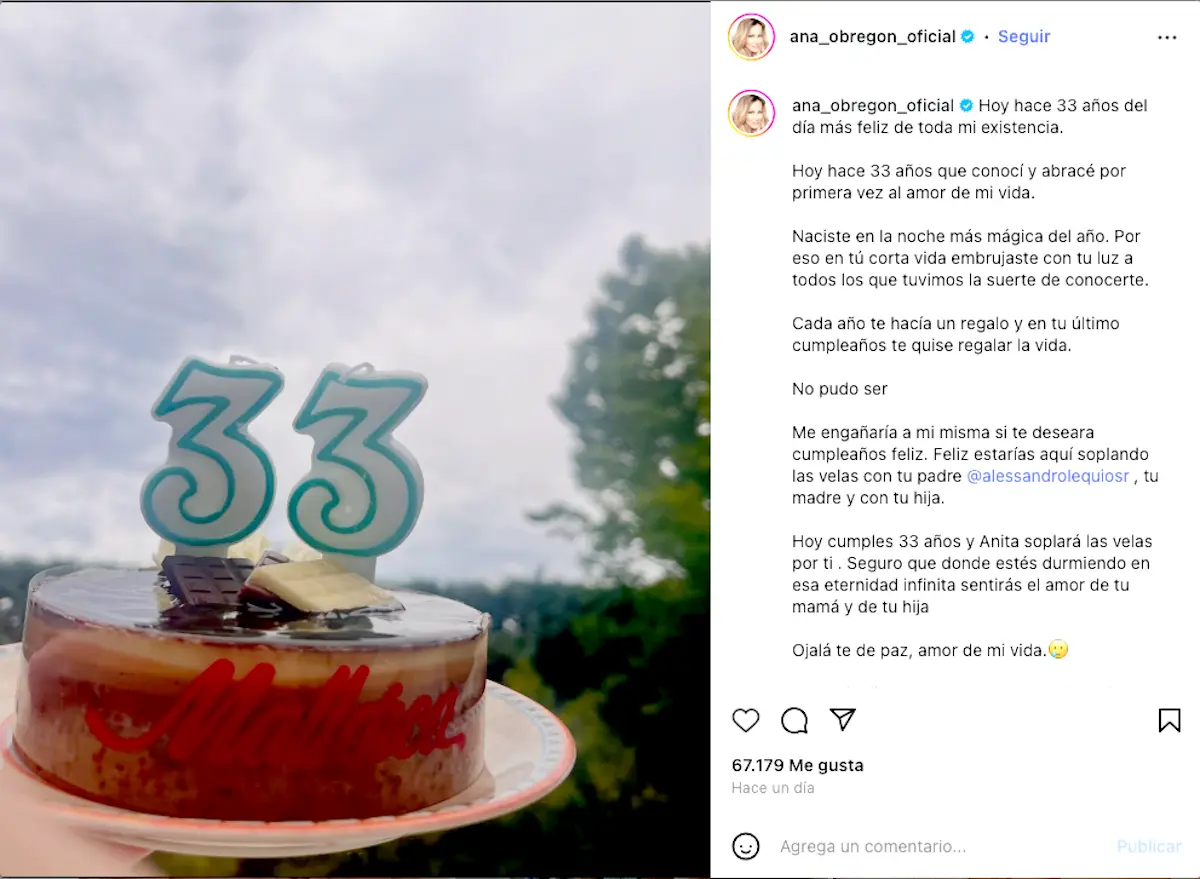 Ana Obregón cumple hijo