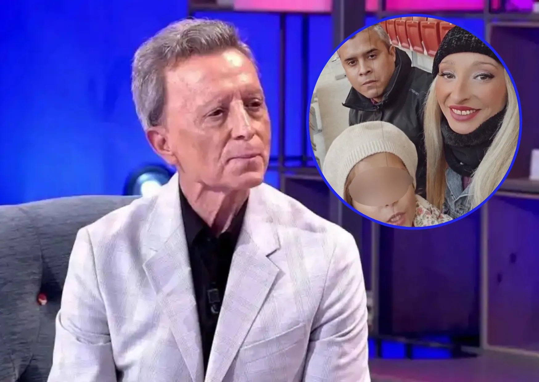 Ortega Cano en un montaje con José Fernando y Michu con su hija Rocío