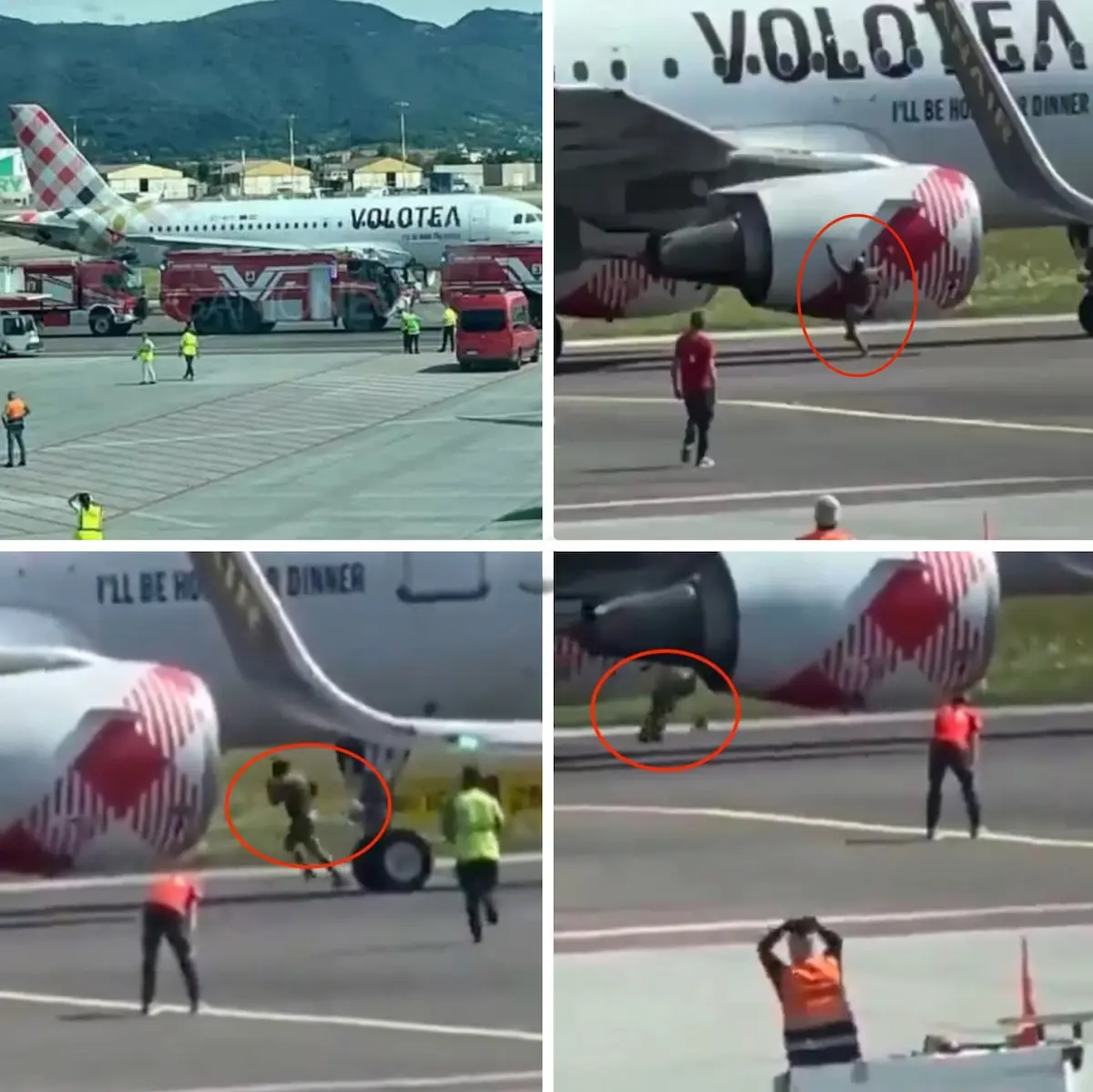 Escenas turbina del aeroplano