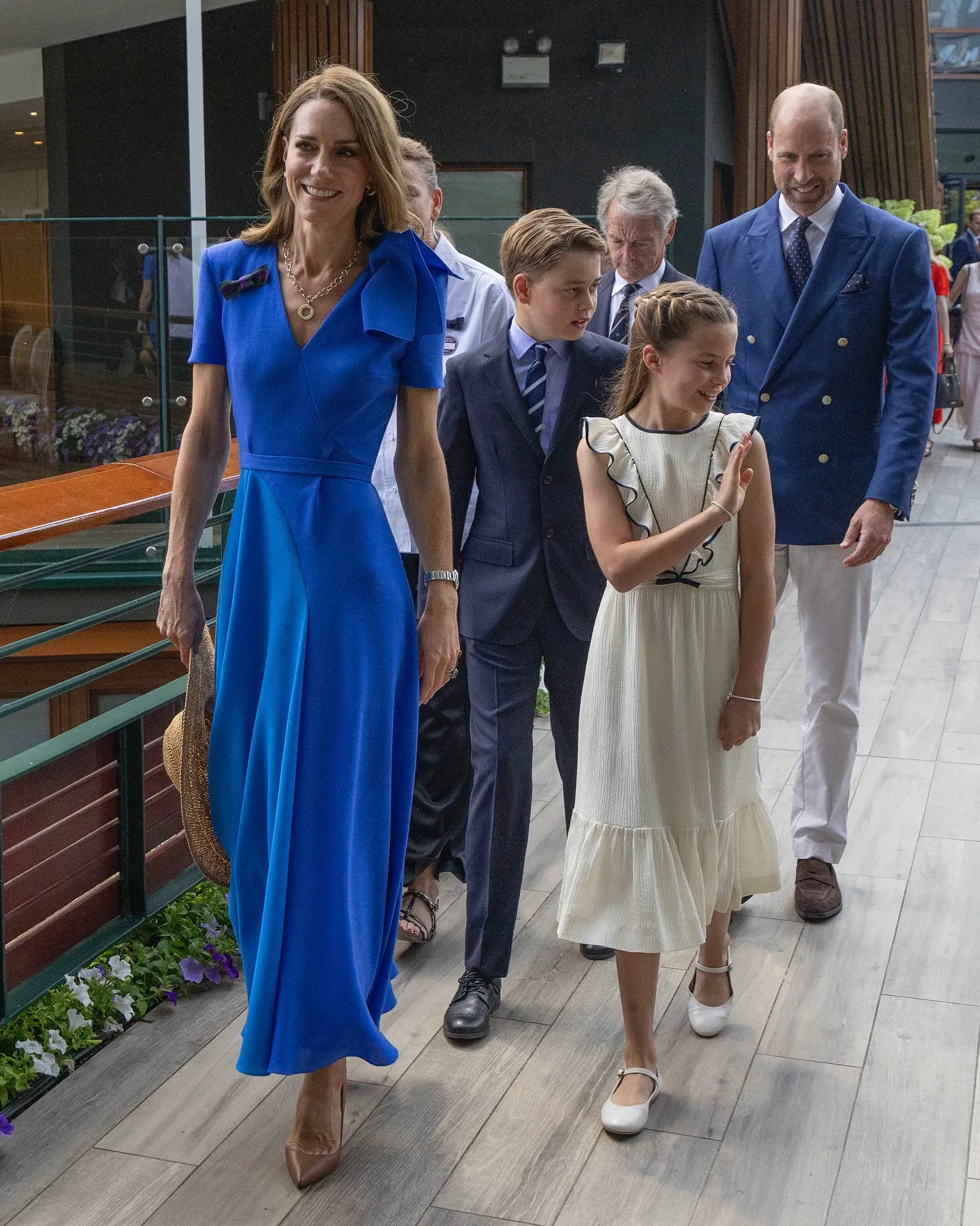Kate Middleton con su familia en Wimbledon.